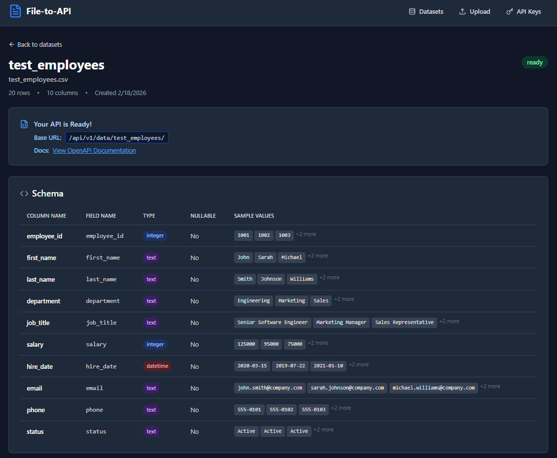 File-to-API - API Explorer